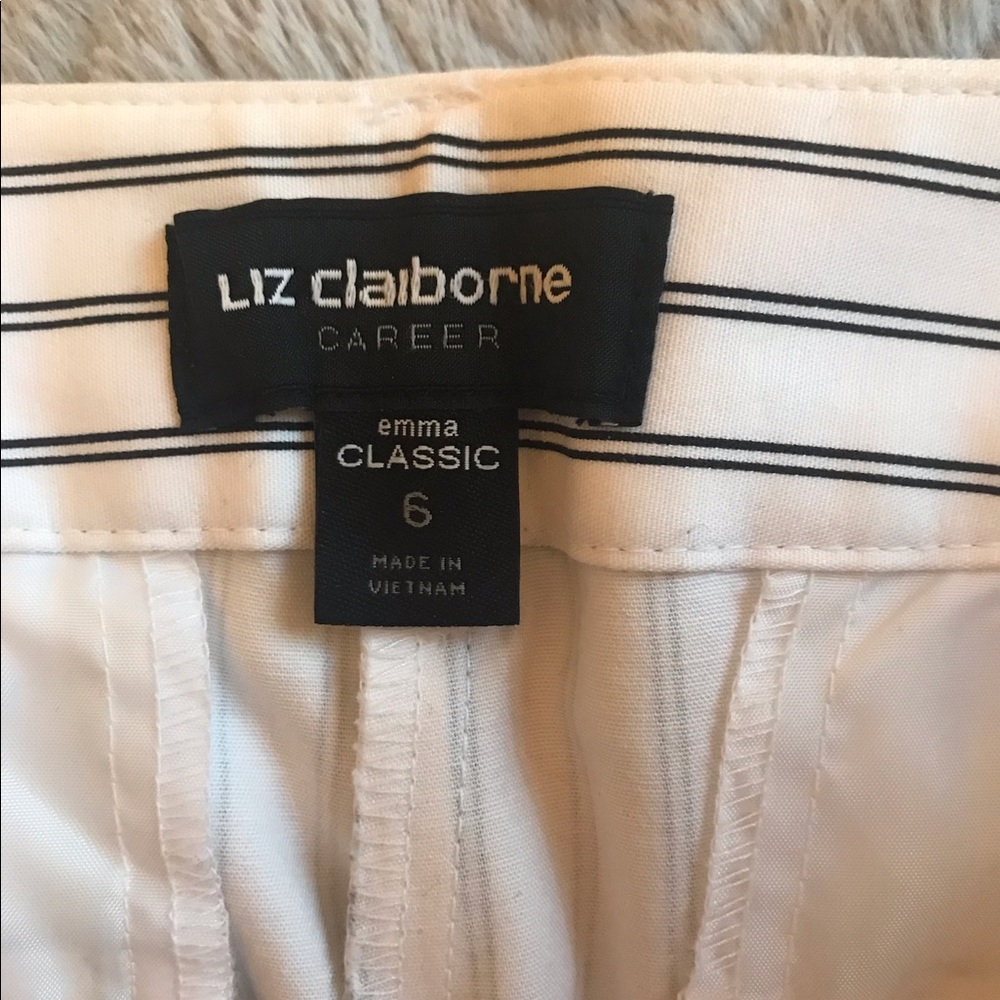 Pinstriped Black & White Cropped Trousers